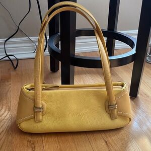 Dissona Yellow Leather Women's Bag